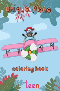 Unique Plane Coloring Book teen