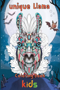 unique Llama Coloring Book kids