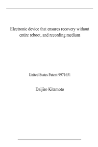 Electronic device that ensures recovery without entire reboot, and recording medium