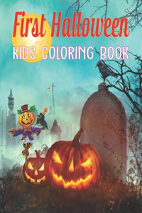 First Halloween Kids Coloring Book