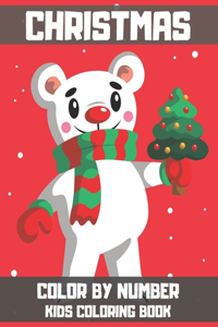 Christmas Color By Number Kids Coloring Book