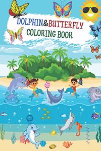 Dolphin & Butterfly coloring book