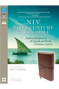 NIV, First-Century Study Bible, Leathersoft, Brown