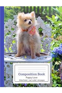 Composition Book Puppy Love Wide Ruled