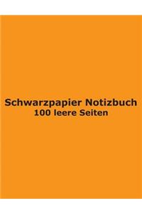 Schwarzpapier Notizbuch - 100 leere Seiten