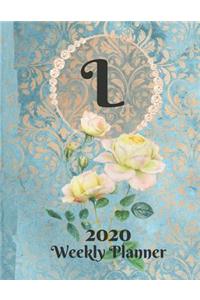 Plan On It Large Print 2020 Weekly Calendar Planner 15 Months Notebook Includes Address Phone Number Pages - Monogram Letter L