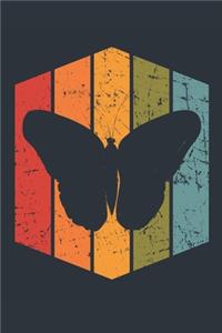 Retro Butterfly Notebook - Gift for Butterfly Lovers - Vintage Butterfly Journal - Butterfly Diary for Boys and Girls