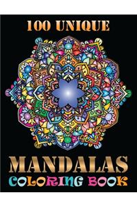 100 Unique Mandalas Coloring Book