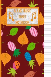 Blank Music Sheet Notebook