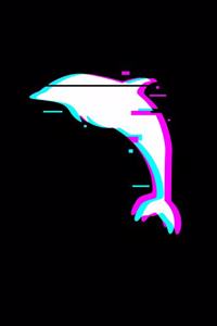 Dolphin Vaporwave Aesthetic 90s Notebook