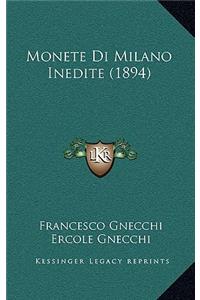 Monete Di Milano Inedite (1894)