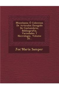 Miscelanea Ó Coleccion De Articulos Escogido De Costumbres, Bibliografía, Variedades Y Necrologie, Volume 20...