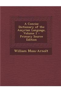 A Concise Dictionary of the Assyrian Language, Volume 1