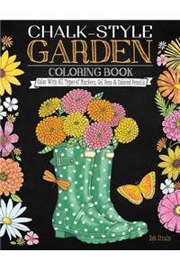 Chalk-Style Garden Coloring Book