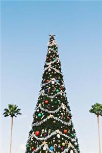 An Outdoor Christmas Tree Flanked by Two Palm Trees Holiday Journal