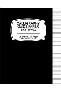 Calligraphy Guide Paper Notebook -Black Cover