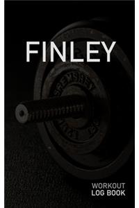 Finley: Blank Daily Workout Log Book - Track Exercise Type, Sets, Reps, Weight, Cardio, Calories, Distance & Time - Space to Record Stretches, Warmup, Coold