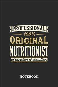 Professional Original Nutritionist Notebook of Passion and Vocation