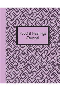 Food and Feelings Journal (Purple Swirls) 8x10