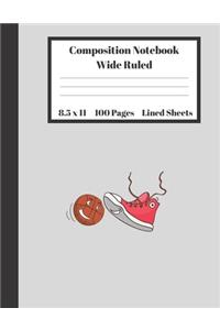 Composition Notebook Wide Ruled Lined Sheets