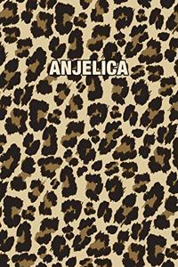 Anjelica: Personalized Notebook - Leopard Print Notebook (Animal Pattern). Blank College Ruled (Lined) Journal for Notes, Journaling, Diary Writing. Wildlife 