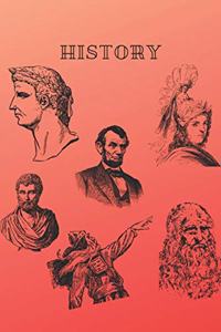 Notebook with squared paper 120 pages, 6x9 School Notebook, HISTORY