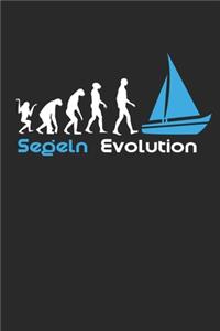 Segeln Evolution: Notizbuch/Tagebuch/Organizer/120 Karierte Seiten/ 6x9 Zoll