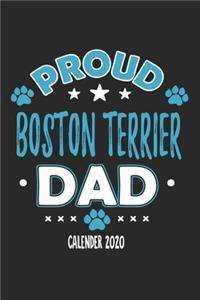 Proud Boston Terrier Dad Calendar 2020