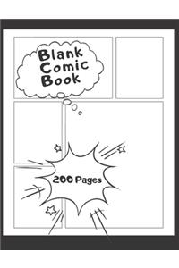 Blank Comic Book 200 Pages