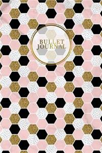 Bullet Journal: Marble + Gold Trendy Journal - 120-Page 1/4 Inch Dot Grid Notebook- 6 X 9 Marble & Gold Perfect Bound Softcover