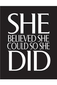 She Believe She Could so she did