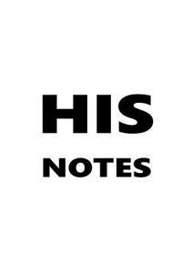 His Notes Composition Books For Men Black Font On White Design