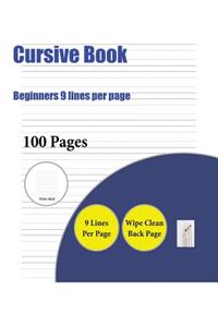 Cursive Book (Beginners 9 lines per page)