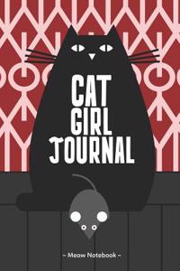 Cat Girl Journal Meow Notebook