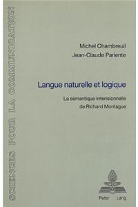Langue Naturelle Et Logique