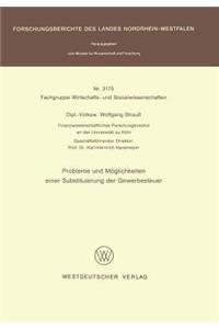 Probleme und Möglichkeiten einer Substituierung der Gewerbesteuer