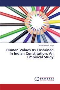 Human Values As Enshrined In Indian Constitution