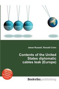 Contents of the United States Diplomatic Cables Leak (Europe)