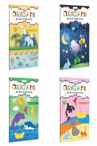 My First Activity Book - Origami (Blue, Yellow, Pink and Green Edition) : Activity Book For Children, Paper-Folding art book, Creative Origami Book for kids | Pack of 4 Origami Activity books