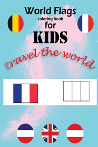 World Flags coloring book for kids travel the world