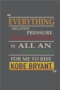 Everything negative pressure challenges is all an opportunity for me to rise kobe bryant