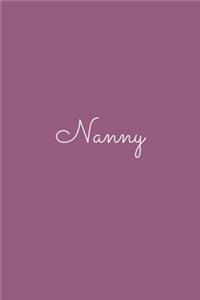 Nanny: notebook with the name on the cover, elegant, discreet, official notebook for notes, dot grid notebook,