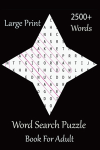 2500+ Words Large-Print Word Search Puzzle Book For Adult