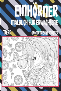 Malbuch für Erwachsene - Geometrische Muster - Tiere - Einhörner