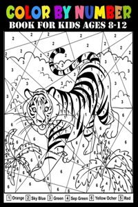 Color By Number Book For Kids Ages 8-12