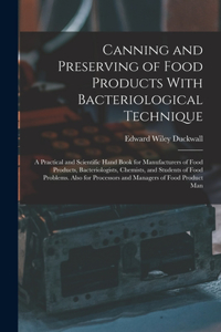 Canning and Preserving of Food Products With Bacteriological Technique