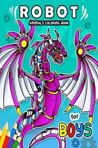 Robot Animals Coloring Book for Boy