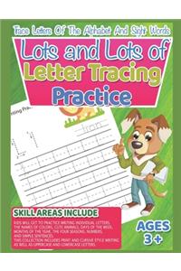 Lots and Lots of Letter Tracing Practice Trace Letters Of The Alphabet and Sight Words