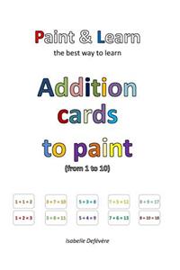 Addition cards to paint (from 1 to 10)