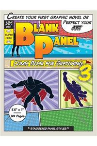 Blank Panel Comic Book for Sketching 3